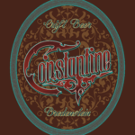 Logo "Constantine" - oval, mit Ornamente - Bierflaschenediket