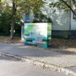 Graffiti - Blockdesign auf Verteilerkasten