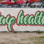 Typograffiti - Schriftzug stay healthy